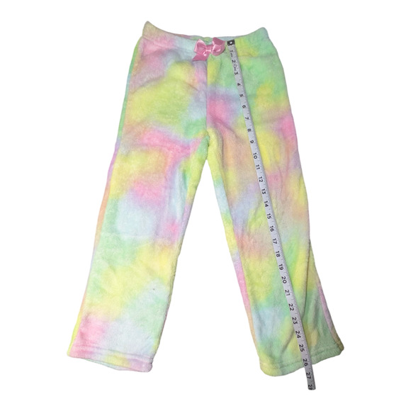 Wonder Nation - Fuzzy Pastel Rainbow Lounge Pants - Girls - Size 6-6X - Picture 6 of 6